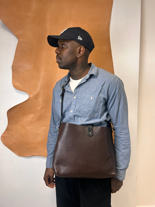 Addi | Leather  | Crossbody | Dark brown