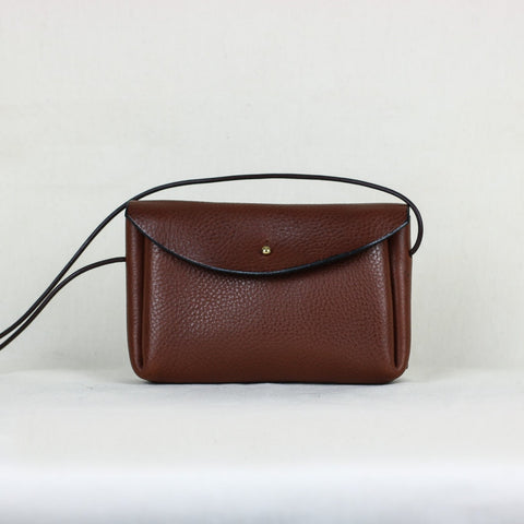 Leia Leather Crossbody, Vintage Red