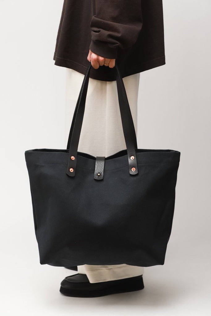 Canvas and leather online tote